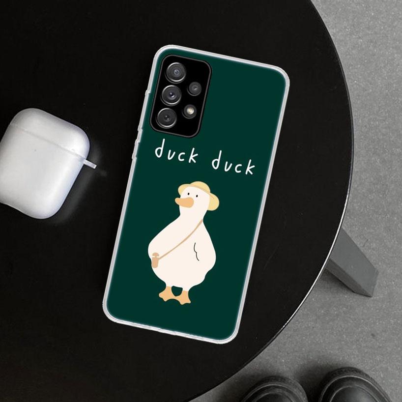 Cartoon Cute Goose Game Phone Case for Samsung Galaxy A17 A16 A26 A36 A56 A57 A37 A15 A25 A35 A55 A14 A24 A34 A54 A13 A23 A33 A5