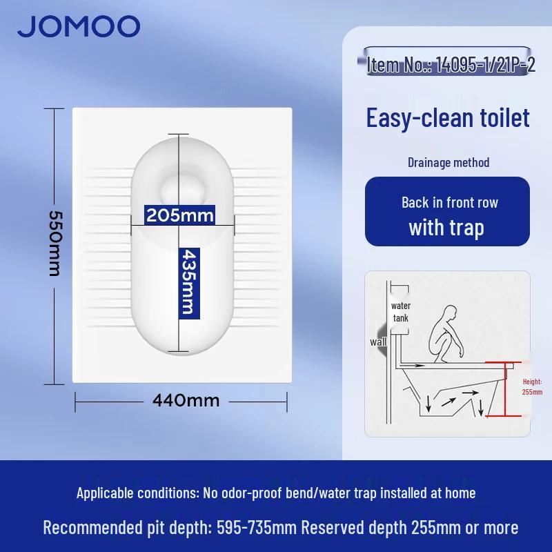 Jiumu Dual-Flush Anti-Fouling Squat Toilet