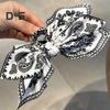 Women Bow Hair Claw Clips Double-sided Cashew Nut Pattern Hair Clip Large Bowknot Hairpins Barrettes for Long Short Hair Accessories