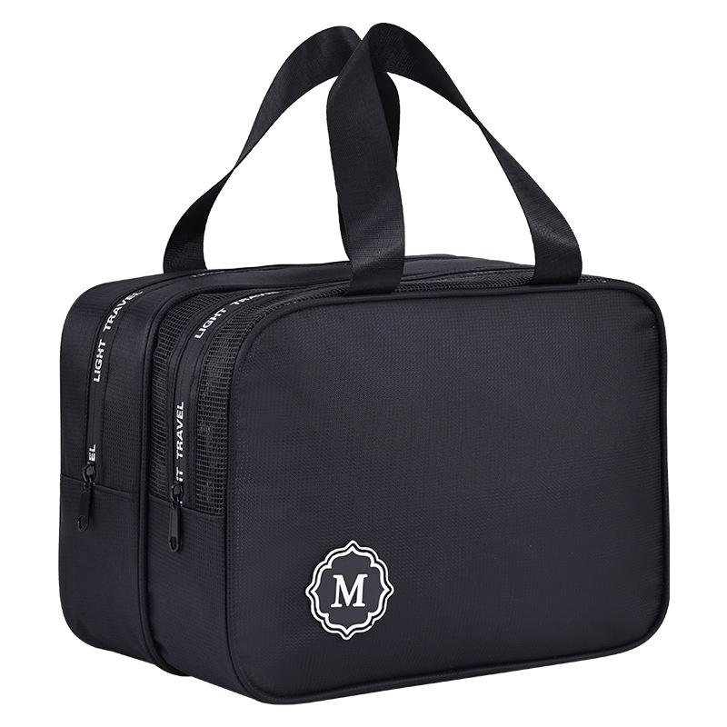 Men's Double-Layer Waterproof Toiletry Bag - Large Capacity Travel Organizer