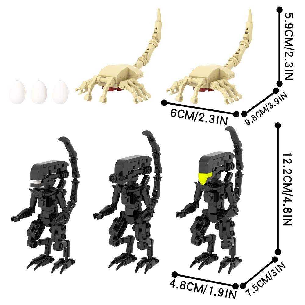 MOOXI Variety Movie Monster Character DIY Diorama Assembly Model Kit For Adults Building Blocks Set Children Toy MOC Bricks Gift