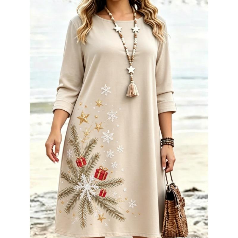 Autumn and winter women's long-sleeved casual dress