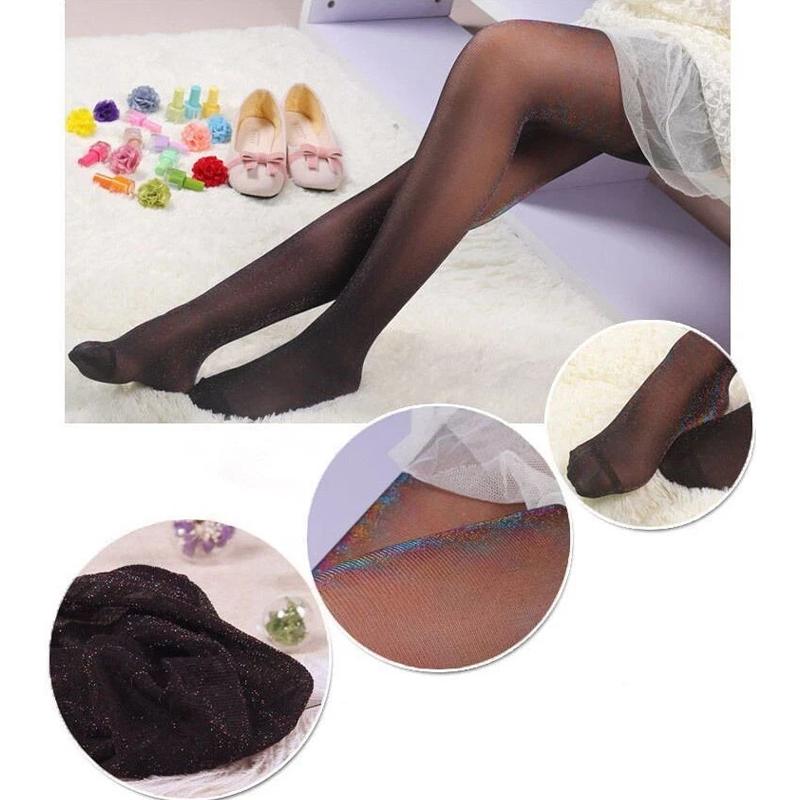 1Pc Sparkle Night Party Sexy Silver Glitter Pantyhose Ladies' Spandex Shiny Stockings Tights Women
