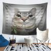 Funny Cat Imprisoned Mugshot Tapestry Fun Police Station Headshot Home Decor Room Decoration Wall Art Living Room