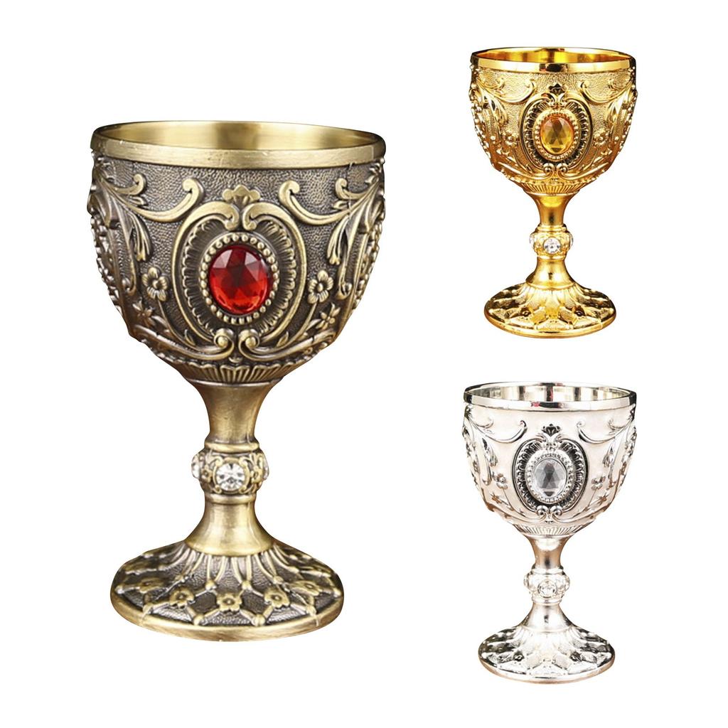 Home Retro Metal Wine Glass Whiskey Glass 30ML