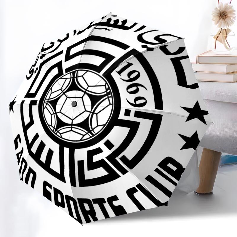 

1pc Sturdy 8-Bone Auto Umbrella, Girona Football Club Umbrella, Digital Printed, Foldable Umbrella for On-the-Go Outdoor Use