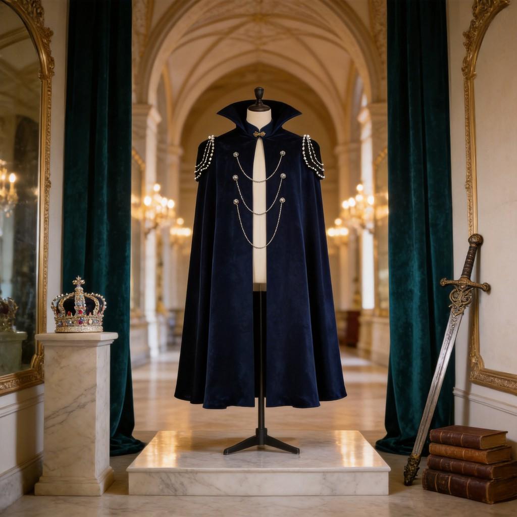 Europäischer Königs Umhang Mit Vintage Design Für Cosplay Und Themen-Events