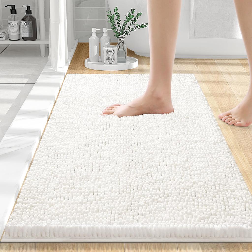 Olanly Chenille Badematte Mode Rutschfest Weich Flauschig Badematten Für Badezimmer Super Saugfähige Fußmatten Waschbare Badematte