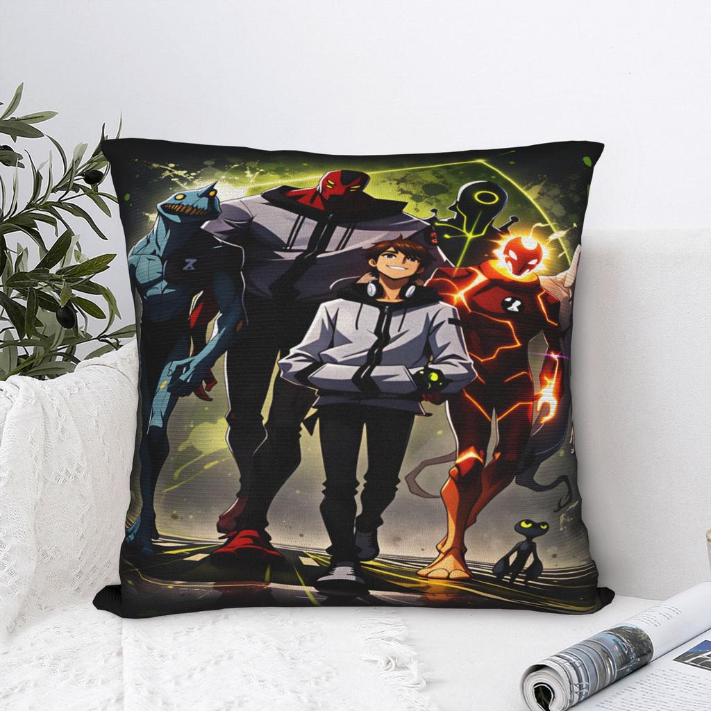 Pillow Case Ben 10 Cartoon Soft Pillow Cover For Sofa Couch Bed Living Room Kawaii Pillowcases