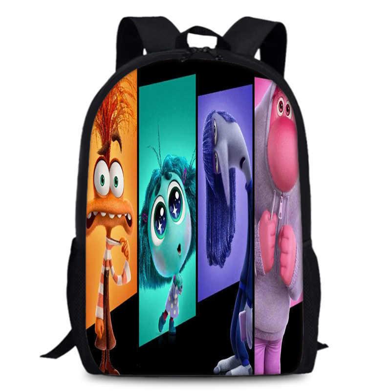Spacious 15-inch Inside Out 2 Backpack Durable Oxford Cloth School Book Bag