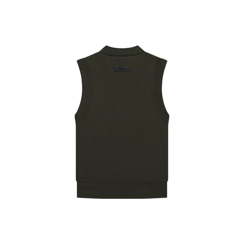 Fear Of God Essentials SS23 Pullover V Neck Vest Off Black Women Tops Light-Black FOG-SS23-115