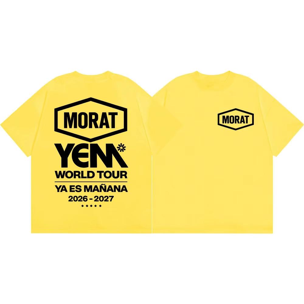 Summer Hot Sale Pop Band Morat World Tour 2026 T Shirt High Street Fashion Trend T-Shirt Unisex Harajuku Hip Hop Punk T-Shirts