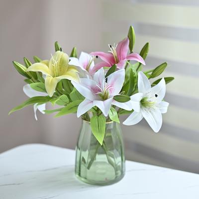 Simulation Lilie, Gefühlssimulation Blume Hochzeitsbedarf Foto Requisiten Heimdekoration Simulationsblume