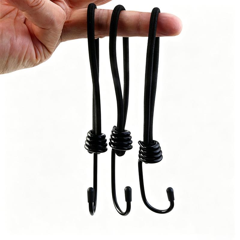 Metal Spiral Cord Hook S/M/L Optional Heavy Duty Strong Bearing Black Cargo Net Fixing Hooks Durable Fastener Clips Multipurpose