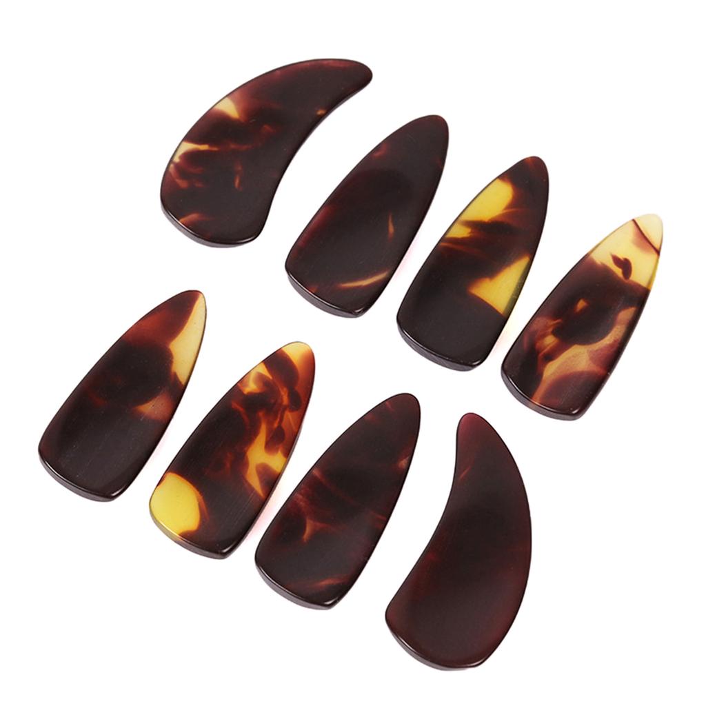8 Stück Guzheng Fingerplektren Nagelabdeckungen Fingerplektren Nagelabdeckungen Praktisches Musikinstrument Daumenplektren Set Gitarrenplektren