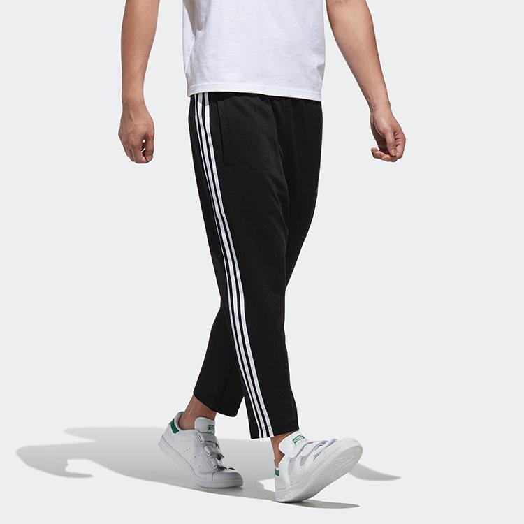 Adidas Originals Trefoil Classic Three-Stripe Relaxed Straight-Leg Casual Sports Pants Men Bottoms Black DN8039