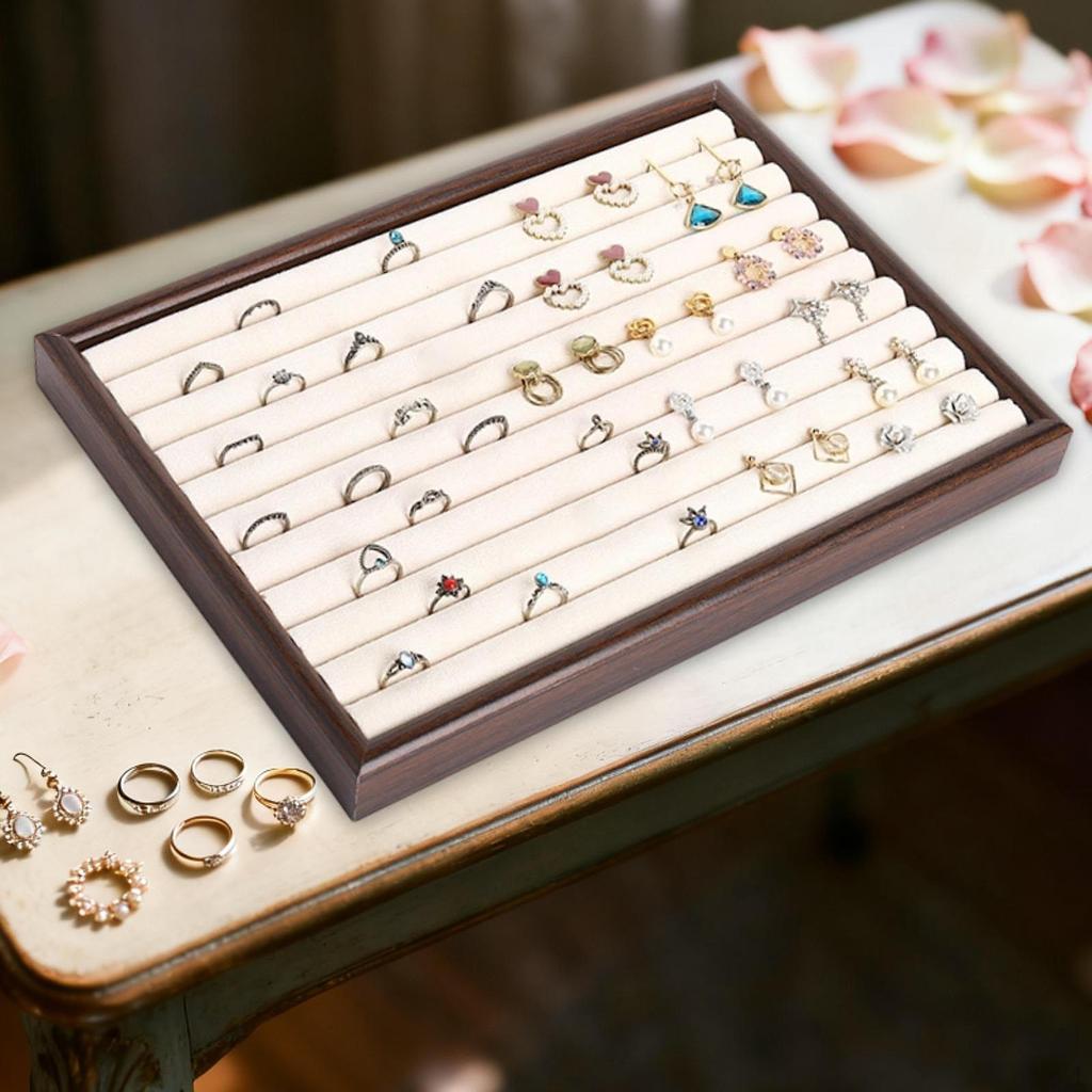 Holder Display Tray Case Accessory Tabletop Jewelry Organizer for Shop Store Selling Show