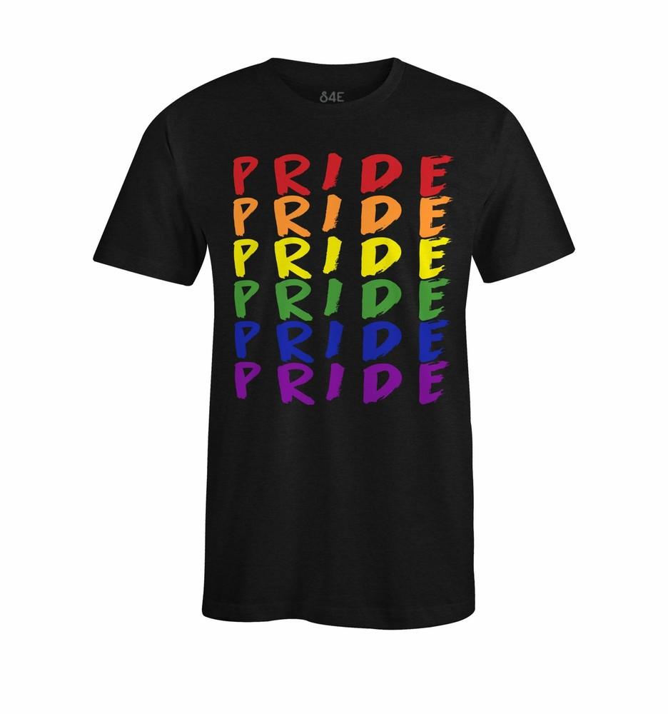 S4E Men's Rainbow Pride T-Shirt LGBTQ Love Is Love Wins Shirts