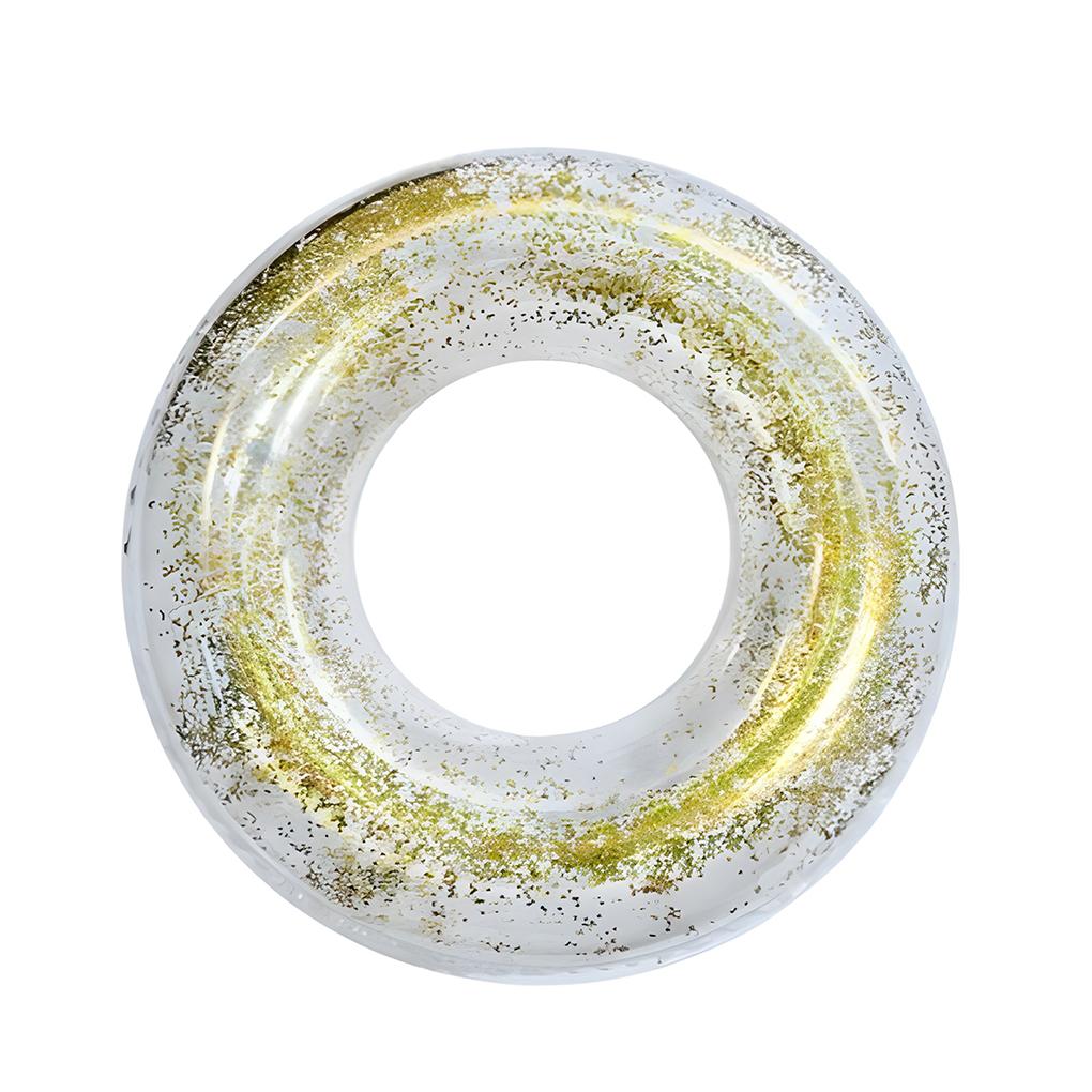 Transparent Glitter Pool Ring Safety Inflatable Tube Giant Boys Girl Training Water Fun Toy Sequins Swim Laps Buoy United States