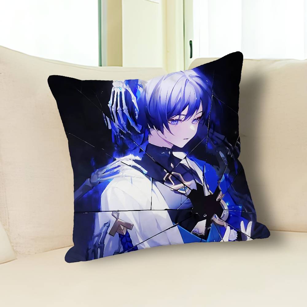 G-Genshin Impact Wanderer Anime Celebrity Merchandise All-Match Printed Pillow Case Sofa Car Office Room Decoration Protector