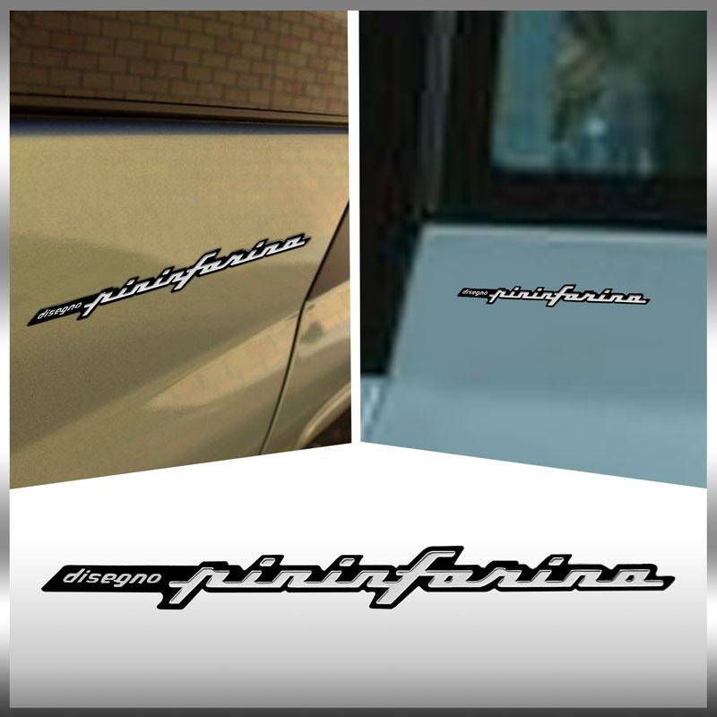 Tnrjc4 Stylizacja Samochodu Nowa 3D Aluminiowa Pininfarina disegno Emblemat Logo Tylna Odznaka Naklejka na Bagażnik Samochodu Dla Hyundai Sonata Solaris Azera Tucson