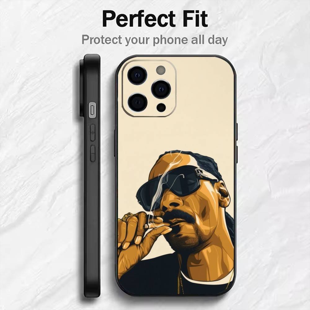 

G-Funk S-Snoop Dog-gg Phone Case For iPhone17,16,15,14,13,12 Plus,Max Soft Silicone Black Cover iPhone17air