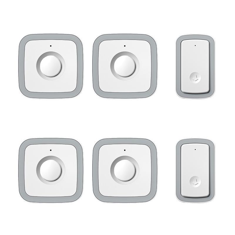 Smart Wireless Waterproof Doorbell with Remote Music Control, Two-to-Four Ding-Dong for Elderly