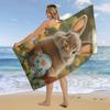 Easter Bunny Eggs Designed Beach Towel Large Towel, Super Absorbent, Quick-Dry, Fashionable Decorative Beach Towel Bath