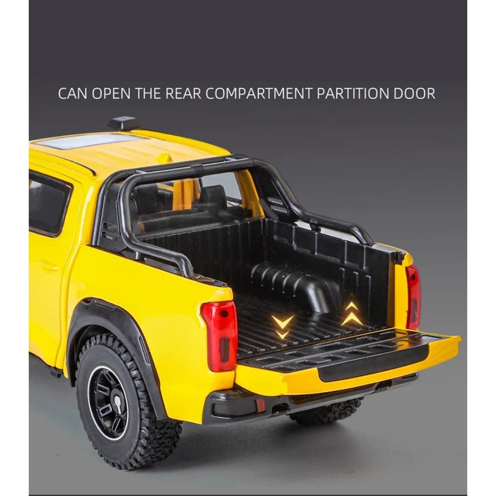 1/24 Great Wall Motor POER Pickup Model de mașină din aliaj din metal turnat sub presiune Vehicule de teren, model de mașină, simulare, lumină sonoră, jucărie pentru copii, cadou