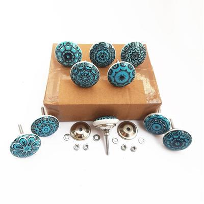 Vintage Keramik Zugknöpfe für Küchenschrank, Tür & Schublade, Kleiderschrank, Schrank (10er-Set)
