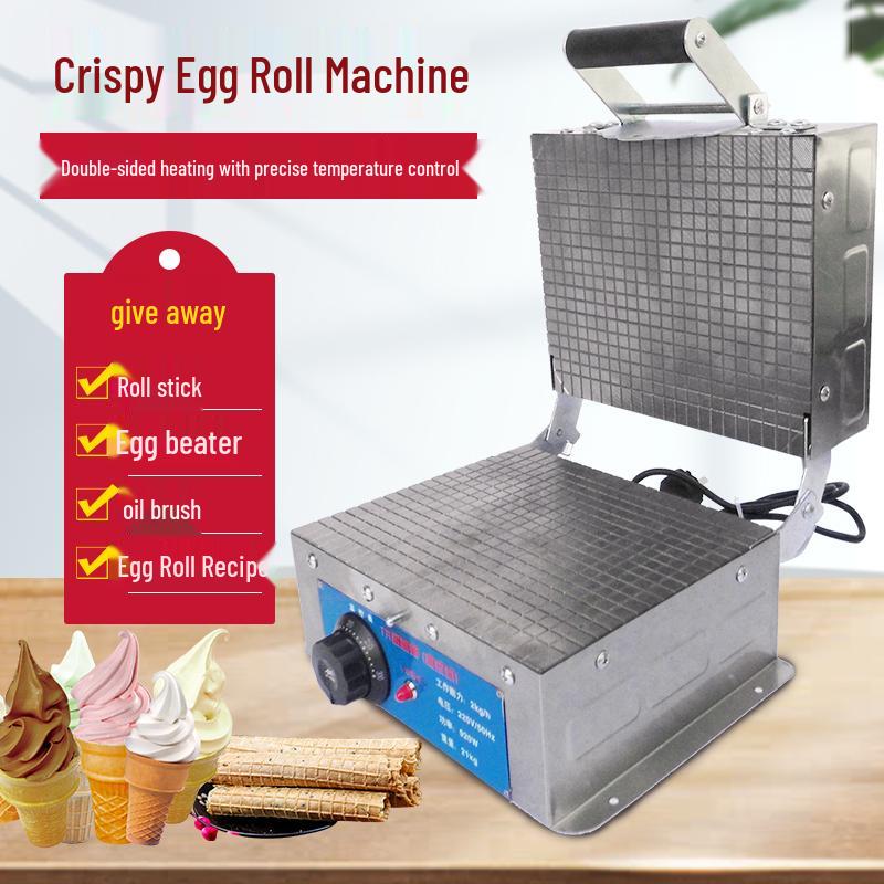 Compact Egg Roll & Cone Maker: Ideal for Egg Rolls, Ice Cream Cones, Shrimp Chips, Fruit & Veggie Chips