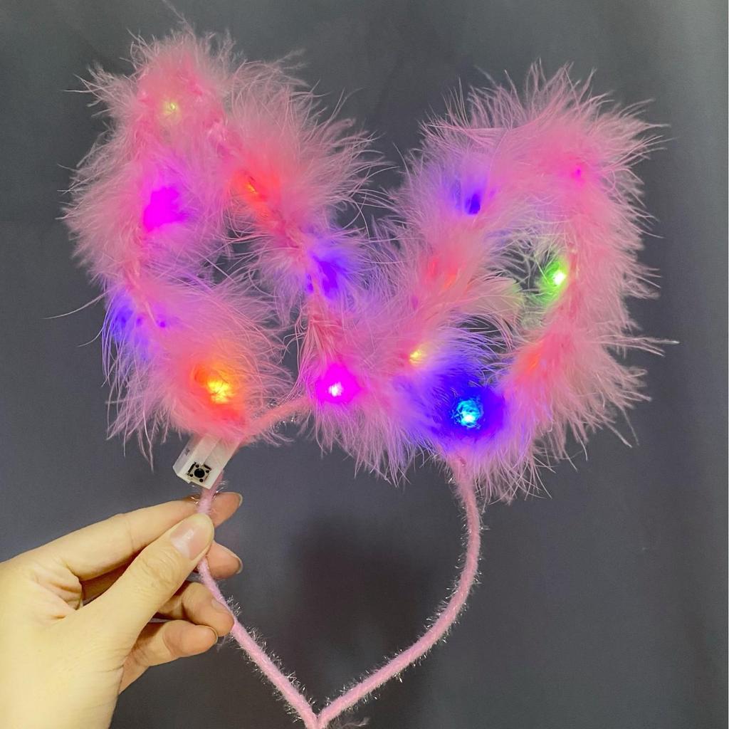 Luminous Feather Rabbit Ears Headband - Graduation Gift