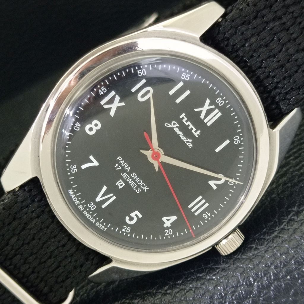 

ВИНТАЖНЫЕ ЧАСЫ HMT JANATA С РУЧНЫМ ЗАВОДОМ, ИНДИЙСКИЕ МУЖСКИЕ ЧАСЫ С ЧЕРНЫМ ЦИФЕРБЛАТОМ a700066-5 R201-a700066