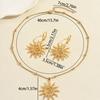 Bohemian Sun - Shaped Jewelry Set Artistic Gold /Silver Color Bead Chain Necklace Women‘s Daily Wear Jewelry& Gift
