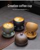 Keqi Retro Handcrafted Ceramic Coffee Cup & Saucer Set for Home & Office Tea