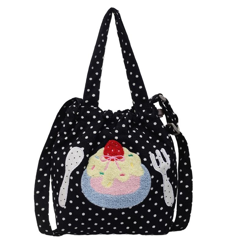 

Corduroy Dots Embroidery Crossbody Bags Versatile Commuting Design Women s Handbags 2026 Fashion Printing Cute Bags for Women