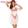 T-shirt Grafica con Fantasia Bikini per Donna Estate Spiaggia Casual Vestibilità Larga Top
