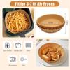 50PCS Air Fryer Disposable Paper Liner Non Stick Special Round Size Baking Papers for Cooking/Steaming Kitchen Accessories