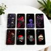 Purple Red Silver S-Skull Phone Case For Samsung Galaxy A73,A72,A71,A70,A53,A52,A51,Soft Silicone Black Cover
