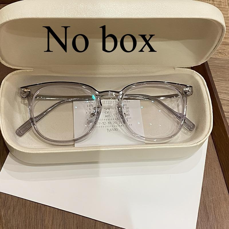 

Retro Box Anti Blue Light Glasses, Versatile for Daily Commuting, Women s High Grade Sensation Flat Light Glasses серый