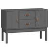 823526 vidaXL Buffet Grey 110x40x78 Cm Solid Pine Wood