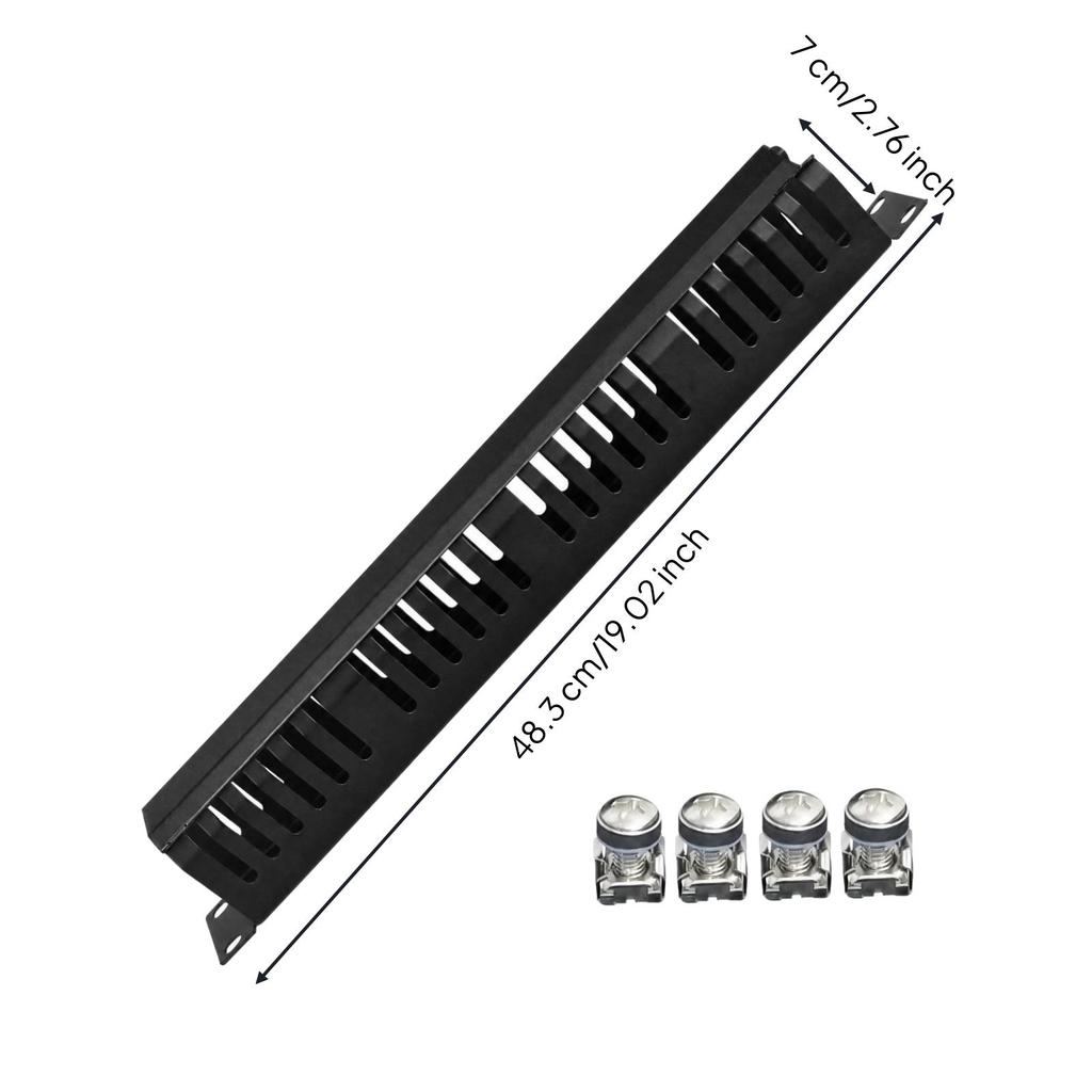 Cable Management Rack with Mounting Screws and Cage Nuts EIA/ECA310E Compliant ColdRolled Steel
