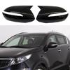 Car Decoration Door Mirror Cover For Kia Sportage KX5 2010-2015 Carbon Fiber Glossy Black Car Rearview Accessories