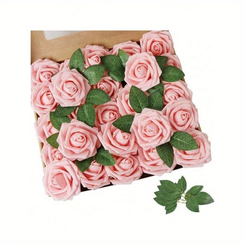 

Реалистичные искусственные розы со стеблем для DIY свадебных букетов, центральных композиций, аранжировок, вечеринок, детских праздников, домашних украшений. Упаковка в пакет OPP. 25 розовый