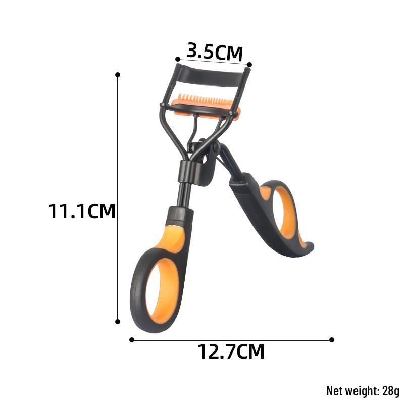 Sunflower Portable Eyelash Curler with Comb - Natural Curling & No Pinching, Beginner-Friendly, Wide Angle Clip.