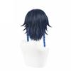 Genshin Impact Venti Cosplay Unisex 50 cm blaue Perücke Cosplay Anime Cosplay Zopfperücken hitzebeständige synthetische Perücken Halloween