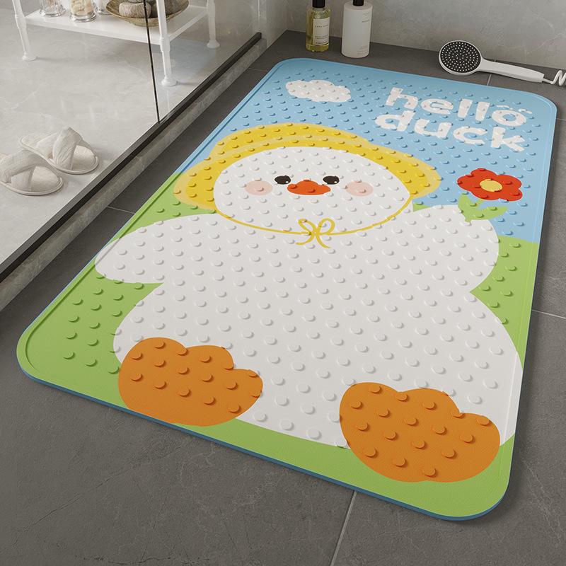 Child's Non-Slip Waterproof Bathroom Mat - Anti-Fall Shower & Toilet Floor Pad