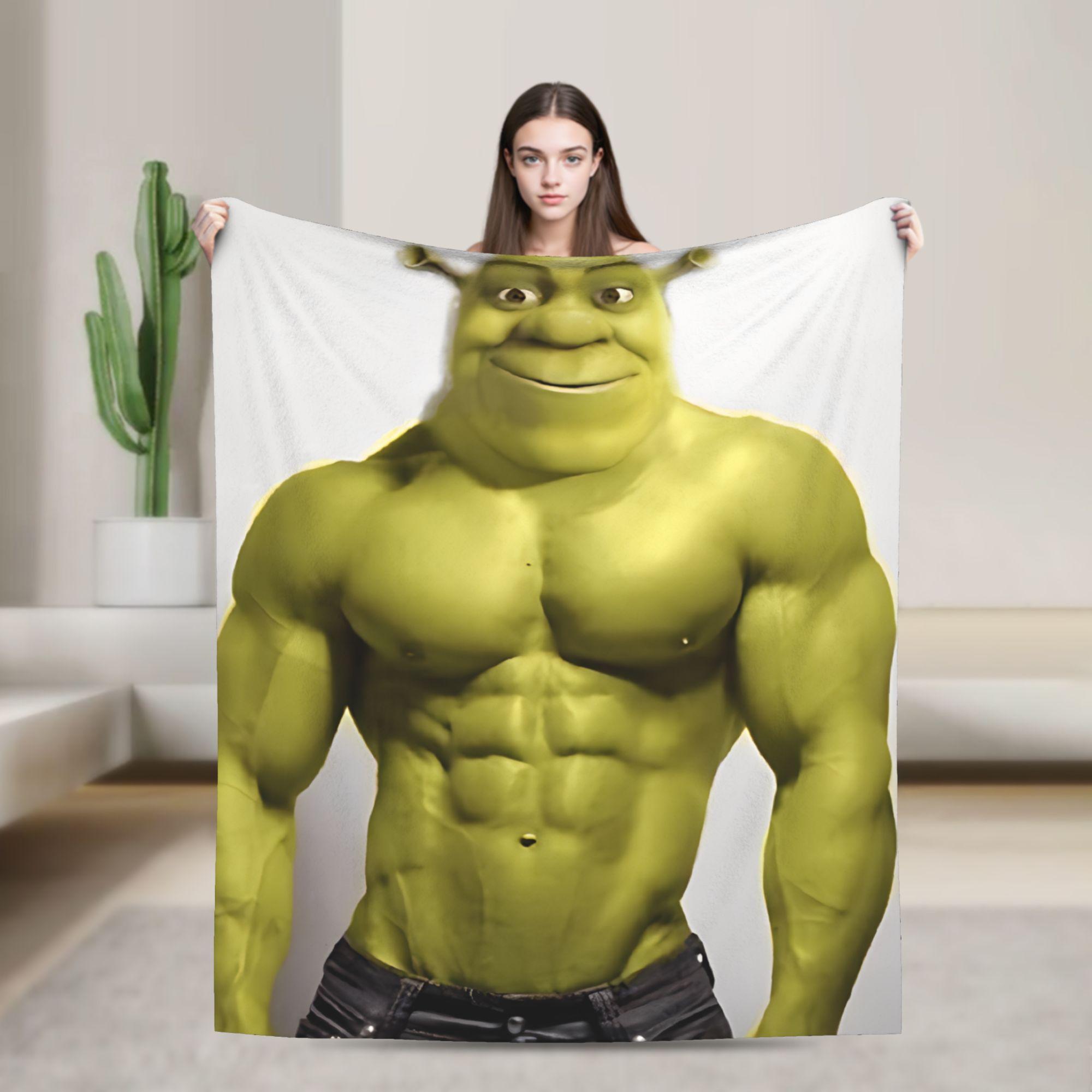 

Funny Shreks Meme Throw Blanket for Couch Soft Cozy Plush Blanket 50x60 Inch Multi-size Bedspread for All Seasons 130x150cm