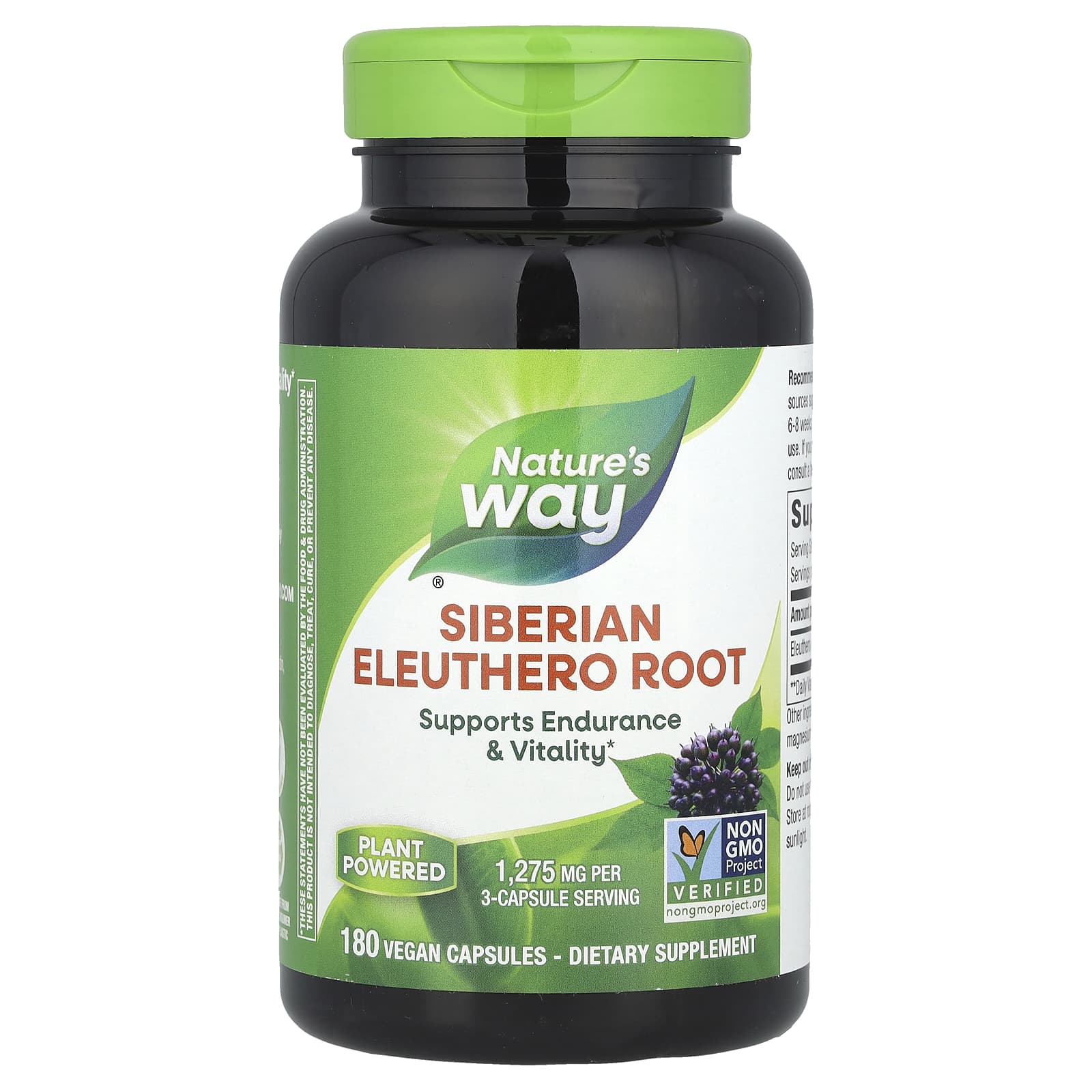 

Nature S Way, Siberian Eleutherococcus Root, 1,275Mg, 180 Veggie Caps (425Mg per Capsule)