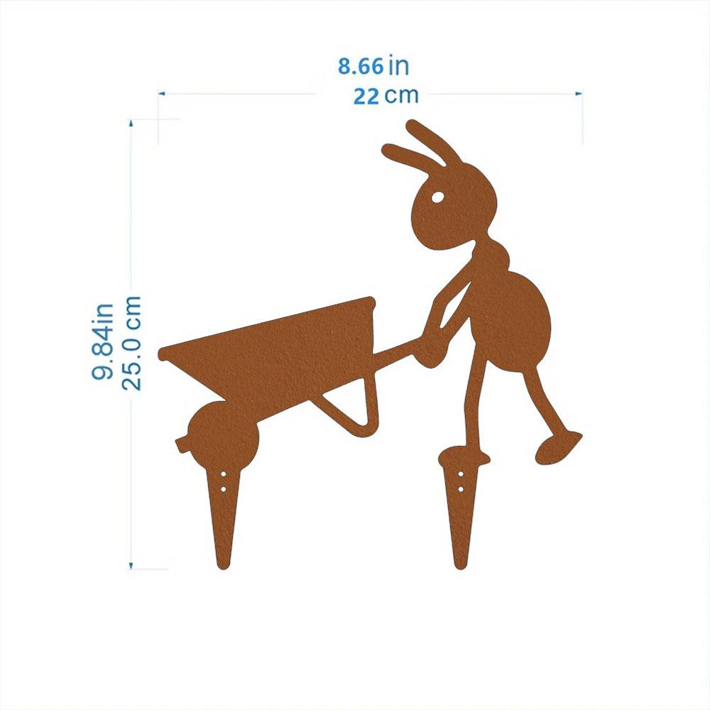 

Уличные металлические муравьи Садовый декор Украшения для двора Металлические муравьи Дворовый декор Газонные колья Уличные поделки Садовые муравьи Декор Уличный металл бежевый